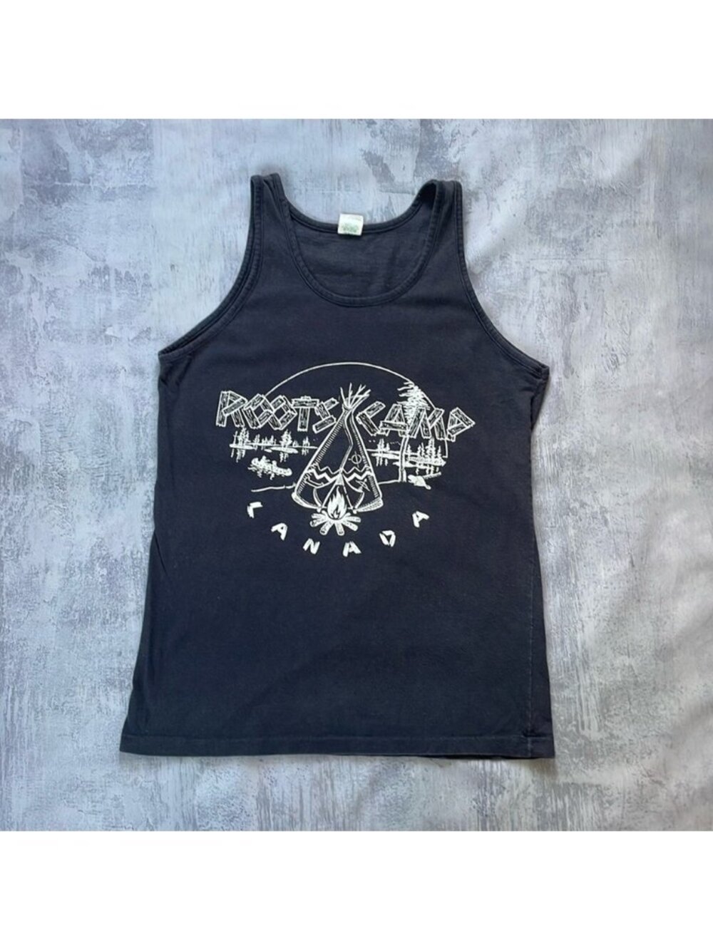 Vintage 90s ROOTS CAMP Canada Muscle Tee